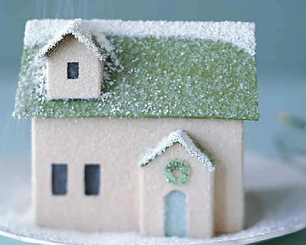 How to Make a Winter Village House or Ornament
